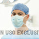 Médico con mascarilla quirúrgica 4 tiras, tapabocas, barbijo