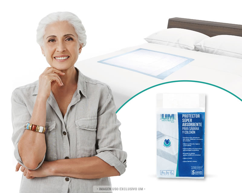 El protector super absorbente protege el colchon de una cama quirurgica