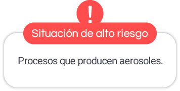 Procesos producen aerosoles