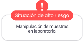 Manipulación muestras laboratorio