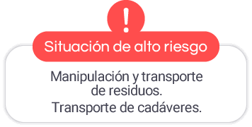 Manipulación y transporte residuos, transporte cadáveres
