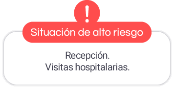 Recepción, visitas hospitalarias