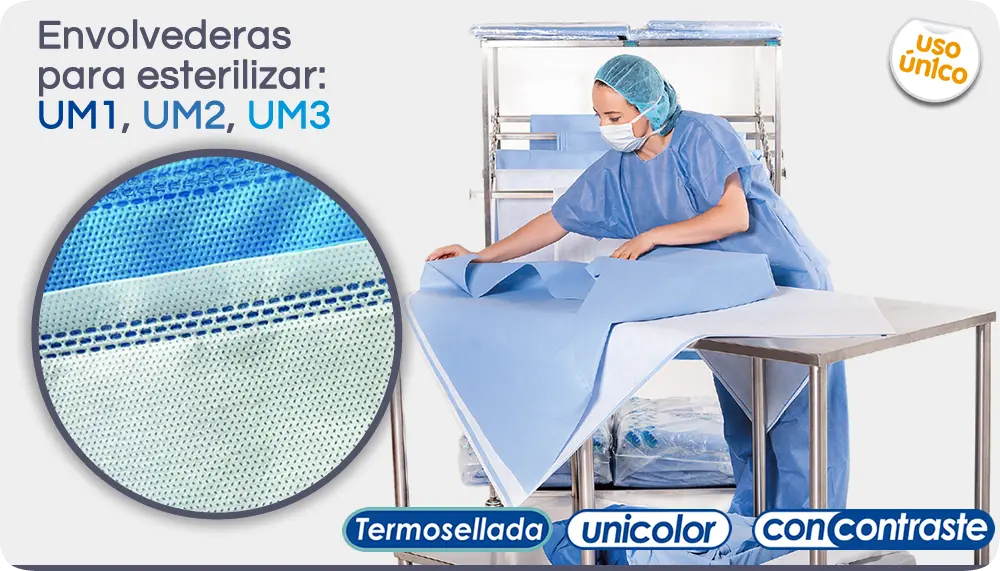 Envolvedera para esterilización Envolvedera para esterilización SMS de Union Medical