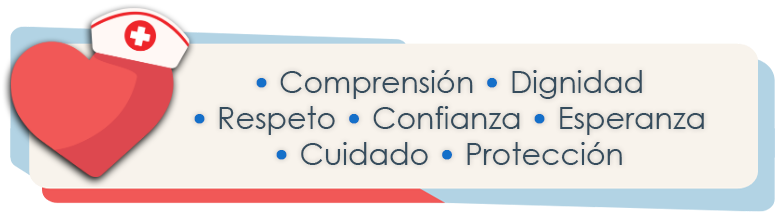 Palabras que definen el trabajo del personal de enfermería