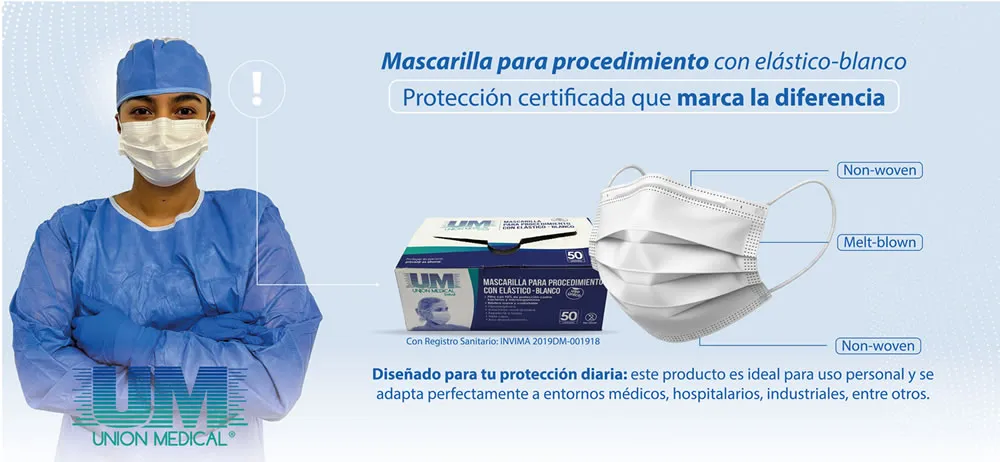 Mascarilla para procedimiento Union Medical